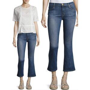 THE GREAT. The Low Rise Nerd Kick Flare Jeans in Trail Wash - Size 26